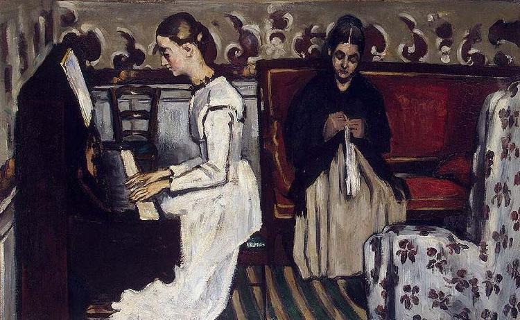 Paul Cezanne Madchen am Klavier Germany oil painting art